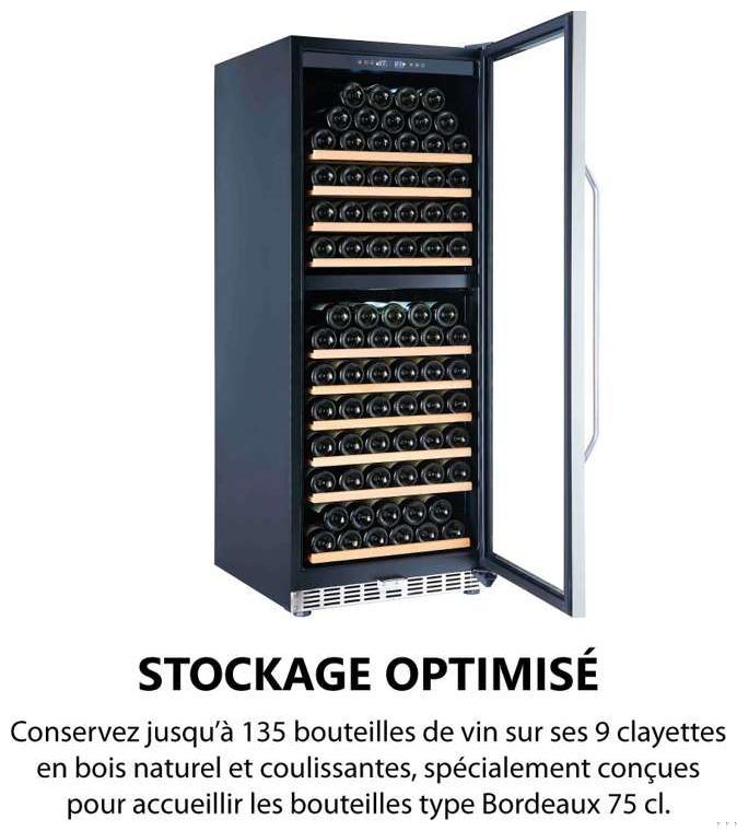 Cave à vin La Sommelière MZ165DP, Cave à vin multitempératures Coloris